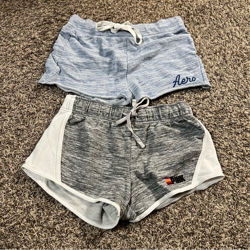 Aero and PINK Women's Gray Shorts Set